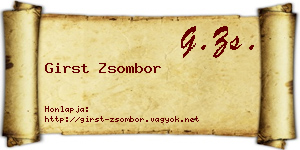 Girst Zsombor névjegykártya