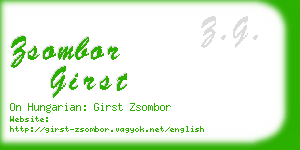 zsombor girst business card